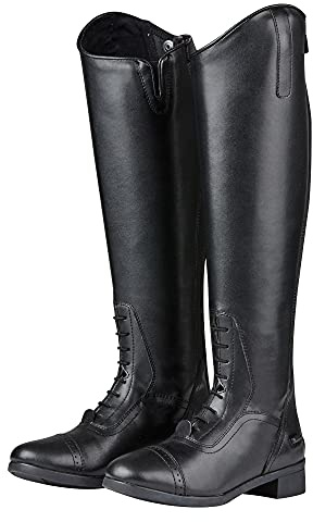 Saxon - Botas de equitación de caña Alta Modelo Syntovia para Mujer (39 EU/Regular/Regular) (Negro)