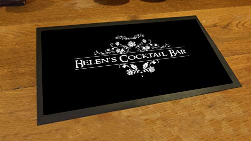 Tapis de bar à cocktail personnalisé Noir