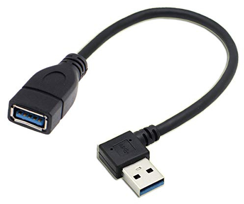 chenyang USB 3.0 Typ-A Stecker auf Buchse 90 Grad linker Winkel Verlängerungskabel 20cm