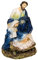 Kaltner Präsente Idée cadeau - 15 cm Sainte Famille Marie Joseph avec Jésus Enfant Crèche - Figurines peintes à la main sur socle - Fonte synthétique de qualité supérieure en résine - Décoration de