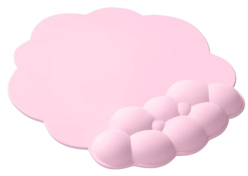3D-Mauspad mit Handgelenkauflage, ergonomisches, weiches Silikongel, Gaming-Mauspad, Mauspad für PC-Laptops (Rosa)