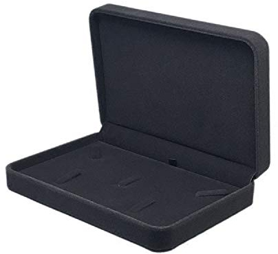 JunningGor Wedding Jewelry Sets Velvet Box Necklace Earring Ring Display Case Storage Holder (Deep Gray)