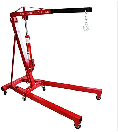 INTSUPERMAI 2 Ton Folding Hydraulic Engine Hoist Crane Lift Heavy Duty Hydraulic Engine Crane Hoist Lift for Garage Workshop