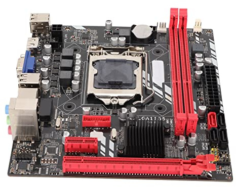 Zunate Scheda Madre del Computer, Scheda Madre B75M LGA 1155 per I3 I5 I7, 2X DDR3 M ATX VGA, Interfaccia HDMI Solidity Gaming Motherboard, 1 X PCIE 8X, 4 SATA, 8 USB 2.0, PCIE 1X, Pin Com