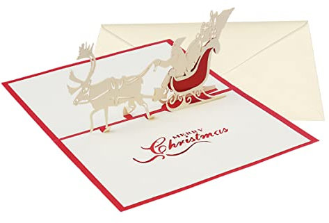 VALICLUD Weihnachtskarte Mit Motiv Frohe Weihnachten Für Weihnachtsgrüße Mit Umschlag Up-grußkarte Handgefertigt Aus Papier Up-karte Weihnachtsgrußkarte