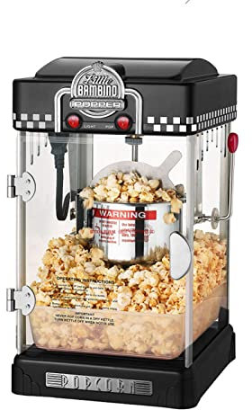 JHLP Healthy Hot Air Popped Cinema Popcorn Machine - Enjoy Fat-Free Popcorn in 2 Minutes at Home - Perfect for Kids, Movie Nights, Parties & Home Cinema - Complete Popcorn Maker!