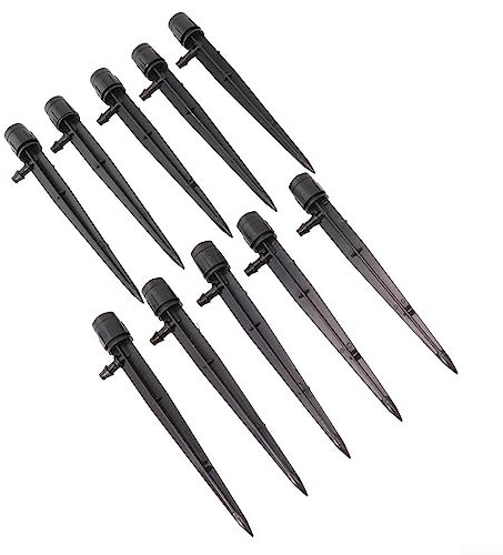 Gartenbewässerungstropfer, verstellbar, um 360 Grad drehbar, geeignet für Gartenbewässerungssystem, Sprinkler-Set, 10 Stück