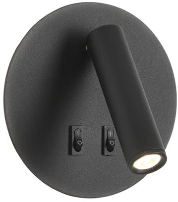 Apliques de pared minimalistas del norte de Europa/Aparatos de pared para sala de estar, dormitorio, lámpara de pared redonda para lectura de hotel/Fijación de iluminación giratoria LED de doble contr