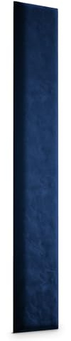 Muralo - Cojín de pared de terciopelo, panel acolchado de tela, para dormitorio, salón, cama, tapizado de pared, cabecero de cama, cojín lumbar, cojín acolchado de terciopelo mágico (azul oscuro, 100