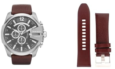 Diesel Herren-Edelstahluhr und Armband-Set