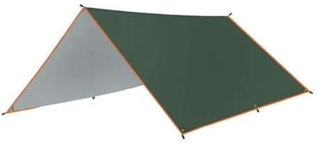 Zeltplane Camping Zelt Tarp wasserdichte Plane Zelt Schatten Ultraleicht Garten Baldachin Sonnenschirm Outdoor Camping Markise Strand Sonnenschutz mit Nagel Wind Seil(Only Tent 3x3m)