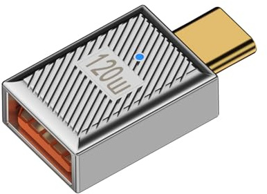 Adattatore da USB a USB C Tipo C maschio a USB 3.0 Femmina Convertitore USB Femmina Adattatore di Ricarica 10Gbps 120W 6A per Telefono Portatile