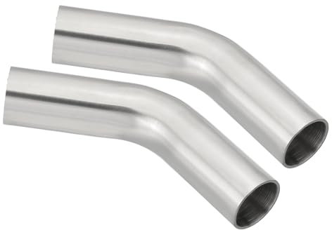 PATIKIL Curva a Gomito a 45 Gradi, 1 OD Tubo di Scarico Sanitario Mandrino a Gomito Tubo Intercooler Connettore per Saldatura Attrezzatura per Birrificio HVAC Ringhiera Scale, 1pz