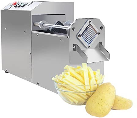 Cortadora Eléctrica Cortadora de verduras eléctrica Cortadora de verduras eléctrica 400W Cortadora comercial de papas fritas de metal Cortadora de batata 350 kg/h Cortadora de frutas y verdu