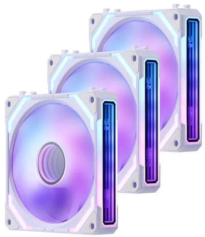 Redragon GCF012 Ventilador PC 120mm ARGB PWM Conexión en Cadena | Iluminación ARGB 5V 3 pines, ventilador PWM 4 pines, conexión en cadena, refrigeración para radiador y carcasa