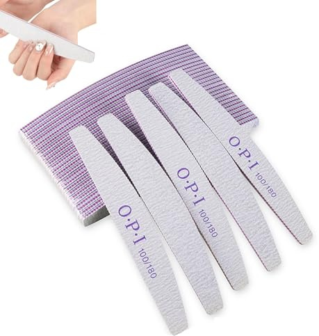 15 Pcs Professional Nail Files, Double Sided Emery Board for Nails 100/180 Grit, Coarse Washable Nail Files for Acrylic Nails & Natural Nails Fine Grit Nail File