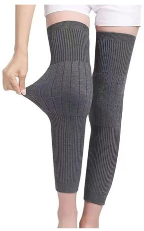 RUVOO Rodilleras Voleibol Rodilleras Gym Calentadores De Piernas De Punto Acanalado, Rodilleras Largas Y Cálidas, Adecuadas Tanto For Deportes De Hombres como De Mujeres Rodilleras Balonmano(G,XL)