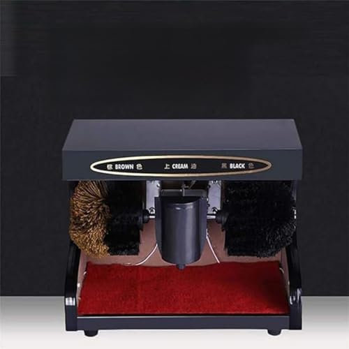 Macchina per lucidare le scarpe, spazzola elettrica per scarpe sensore automatico Scarpe elettriche polacco e lucido macchina lucidatura elettrica scarpe spazzola Kit lustrascarpe,BlackGold