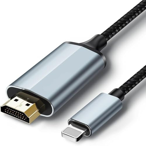 Cavo HDMI per telefono, HDMI C-able convertitore, telefono/pad a TV, compatibile con 14/12/11, X, 8, 7, 6, 5 e i-Pad, alta risoluzione 1080p, 2 m