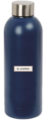 Safta EL GANSO ECLIPSE Termosflaska, vattenflaska, rostfritt stål, dubbel isolering, 6 timmar varm dryck och 12 timmar kall dryck, 500 ml, Marinblå, M, Avslappnad