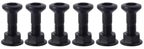 ECKBRJA Für Y&amaha Motorrad Universal M8 Kettenradschrauben Hinten Kettenscheibenschrauben Kettenblatt Kettenscheibenplattenschrauben Muttern Motorrad-Schraubensatz(Schwarz)