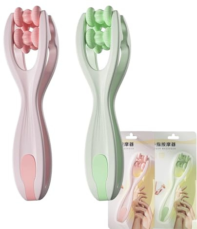 Finger Arthrose Massage, Double Roller Finger Massage, Arthrose Finger Flow, Silikon-Massagerolle, Doppelseitiger Massageball Mit Griff, Für Muskel Entspannen, Arthritis, Stressabbau Wrists