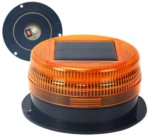 D'avertissement LED - Lumière D’avertissement Magnétique | Feux Clignotants De Balise Solaire | Gyrophare LED Sans Fil | Balise D'Urgence | Gyrophare Vehicule Pour Camion Voiture Véhicule Tracteur SUV