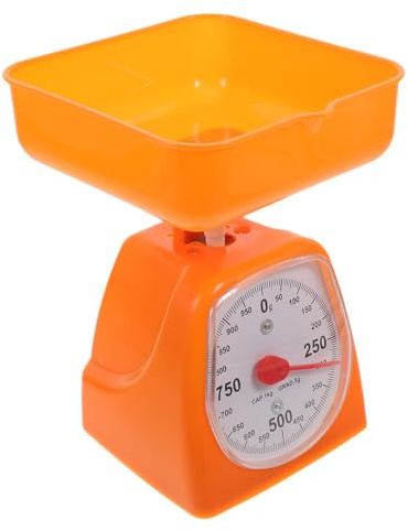 BIUDECO Balance De Portions Alimentaires Mécanique 1 Kg Légère Transparente Pesée à Cadran Fixe Cuisine Domestique Laboratoire Scolaire Polyvalente