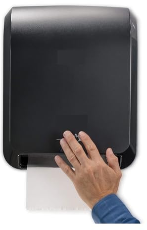 Secadores de manos, Dispensador automático de toallas de papel sin contacto de alta capacidad de 8 (negro)