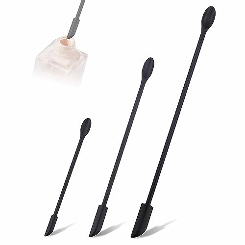 3 Pezzi Mini spatola e cucchiai in silicone, raschietto per trucco, Doppie Punte Multifunzionali Mini Spatole per ottenere l'ultima goccia delle bottiglie di cibo