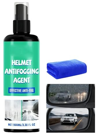 Cires À Polir Pour Vitres - Spray Anti-Buée 100 Ml Pour Casque Moto, Lunettes, Masques & Visières – Nettoyant Anti-Brouillard Avec Polissage Sans Traces + Brosse Incluse | Vision Claire Sous