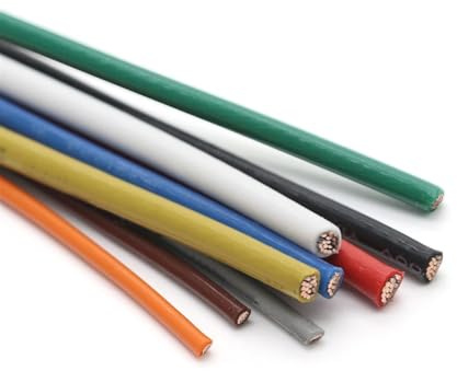 VNsdSD Cavo isolato in plastica da 10 metri 300 V ad alta temperatura 18 AWG a UL1332 filo elettronico(White,12AWG)