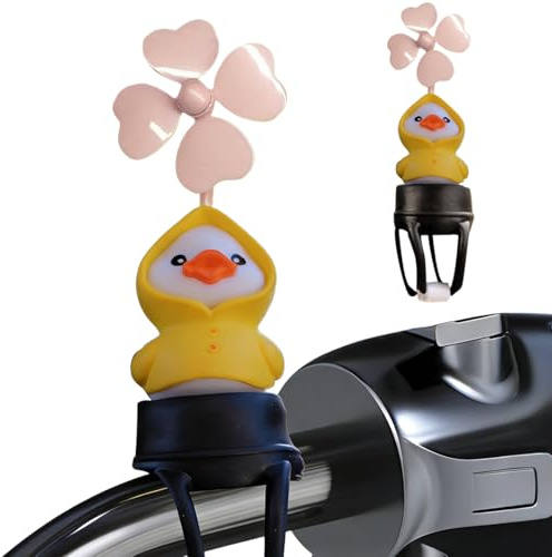 Fahrrad Gadgets, Fahrradklingel Lustig, Fahrrad Accessoires, Fahrrad-Ente mit Windrad, Süße Fahrrad, Deko, Fahrrad-Entchen, Cute Bike-Duck