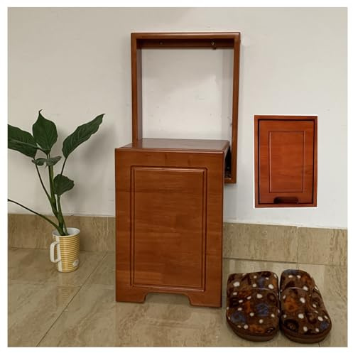 Hopfällbart väggmonterat skötbord, väggsits, 44 x 32 cm, hopfällbar skötpall, osynlig väggstol, osynlig väggpall, vadderad massiv träyta, platsbesparande, lämplig för