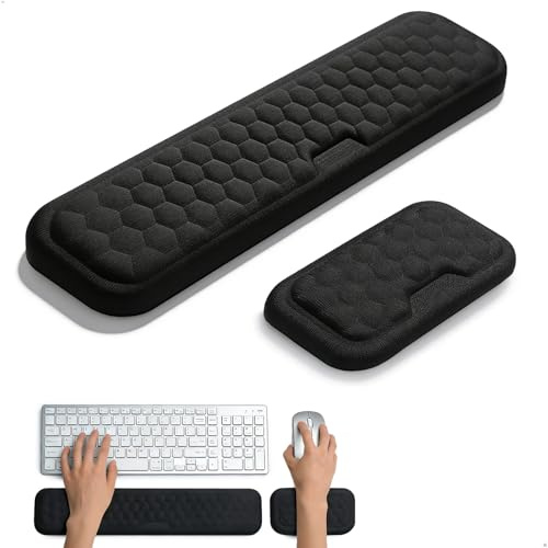 Handballenauflage Tastatur Handauflage Tastatur,Keyboard Wrist Rest,Ergonomische Memory Foam Handballenauflage Maus für Büro Gaming PC und Laptop