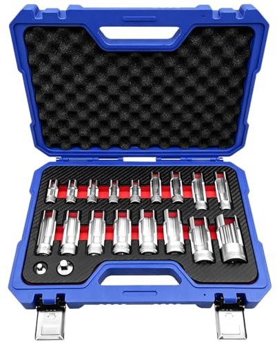 ZKTOOL 19PCS Diesel Injector Fuel Line Flare Nut Socket Wrench Set