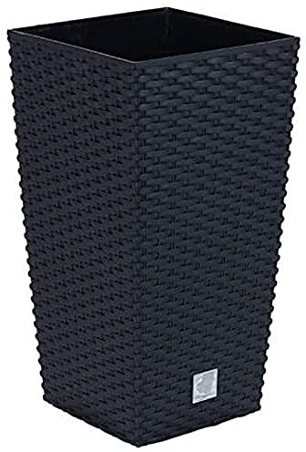 Prosper Plast Maceta Rato de 11.4 litros con inserto 20 x 20 x 37.6 cm en color antracita, 16.3 L