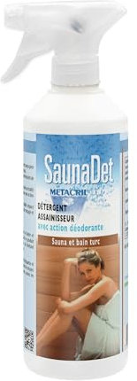 Limpiador y Desinfectante para sauna a base vegetal – saunadet 500 ml + pannetto Real Clean Omaggio – Envío immediata