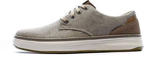 Skechers Herr Moreno Canvas Oxford sko, BEIgE, 42 EU