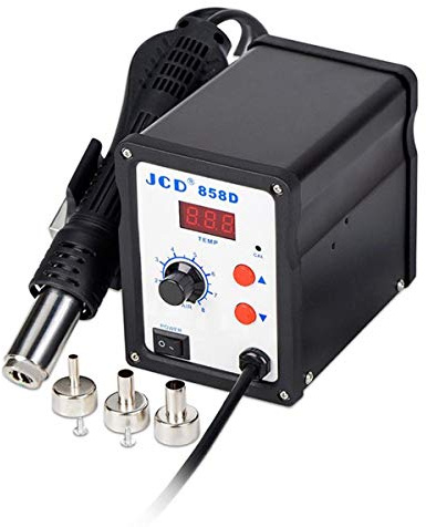 Greatangle-UK BK-858D SMD Station de soudage de Reprise d'air Chaud pour Pistolet Thermique sans balais 700W 220V Noir EU