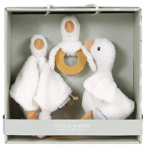 Little Dutch 8515 Geschenkset 3-teilig (Schmusetuch, Greifling, Stofftier) - Little Goose/Kleine Gans