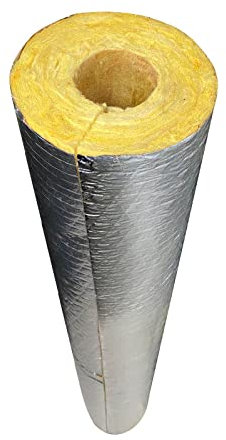 TRGCJGH Glass Wool Tube, Rock Wool Tube Shell, Steam Pipe Boiler Insulation Tube, Aluminum Foil Tube,5.2 * 2in