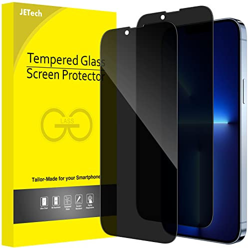 JETech Privacy Pellicola Protettiva Copertura Totale per iPhone 13 Pro Max 6,7 Pollici, Completa Vetro Temperato Film Anti-Spy, Compatibile con Cover, Pacco da 2