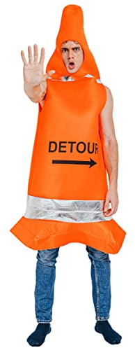 DEGUISE TOI Baustellenkegel Erwachsenenkostüm Orange - Orange