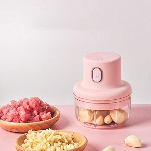 ZYWUOY Mini Zwiebelschneider, 100ML Mini Knoblauchhacker Gemüsezerkleinerer Elektrisch Zerkleinerer mit Scharfen Klingen für Knoblauch Gemüse Obst Fleisch Multizerkleinerer