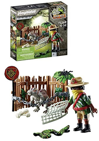 PLAYMOBIL Dino Rise 71265 Spinosaurus-Baby, Dinosaurier im Käfig, Spielzeug für Kinder ab 5 Jahren