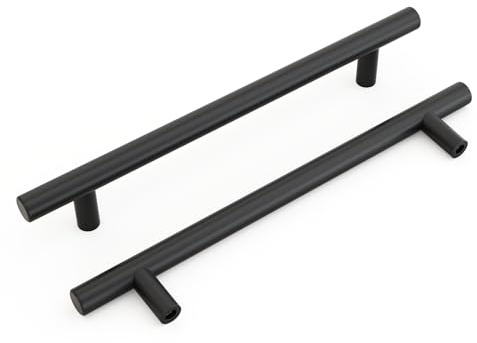 Goldenwarm 15 Stück Möbelgriffe Schwarz 96mm Schrankgriffe Schwarz Griffe für Küchenschränke Türgriffe Küche Möbelgriffe Edelstahl Küchengriffe Schwarz Griffe Möbel Schwarze