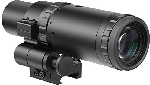 Feyachi M37 1.5X - 5X Rotpunkt-Vergrößerer mit Flip-to-Side-Montage und Fokuseinstellung, optischer Vergrößerer für Rotpunktvisier mit Windage- und Elevationseinstellungen, wasserdicht & stoßfest