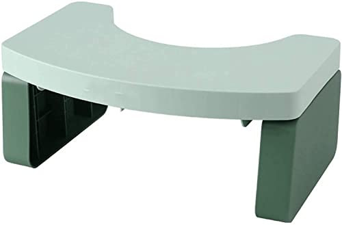 ACiyD Hockhocker aus Kunststoff, zusammenklappbarer Toilettenhocker, Hockhocker mit austauschbarer Gewürzbox, höhenverstellbarer Stufensitz für die Toilette zu Hause (Color : Green) (Green)