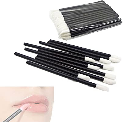 zalati Lippenpinsel, 200 Stück, Lipgloss-Zauberstäbe, Einweg, für Lippen, Augen, Make-up, Schönheitszubehör